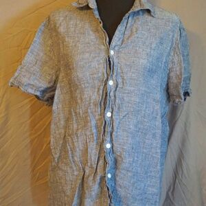 Perry ellis button up linen shirt